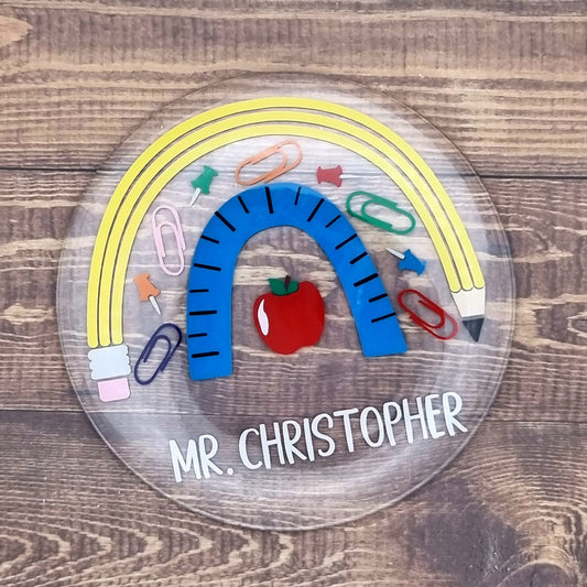 Teacher Rainbow Coaster