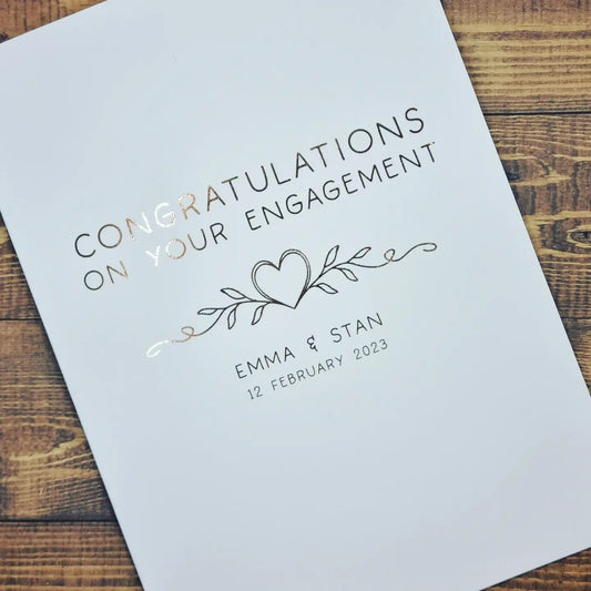 Simple Heart - Engagment Card